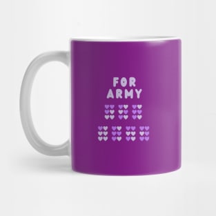 For ARMY Purple Hearts Braille (The Astronaut by Jin of BTS) Mug